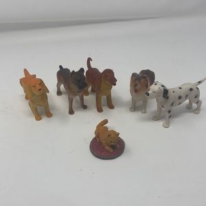 Dogs and cat figures 5 dogs 1 cat toys stocking stuffers